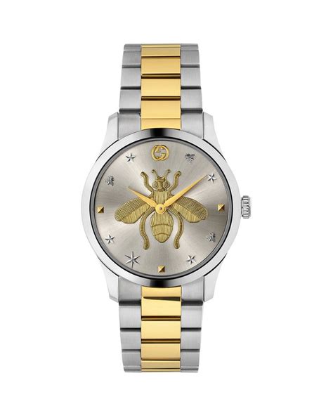 gucci watch two tone|gucci bee watch ladies.